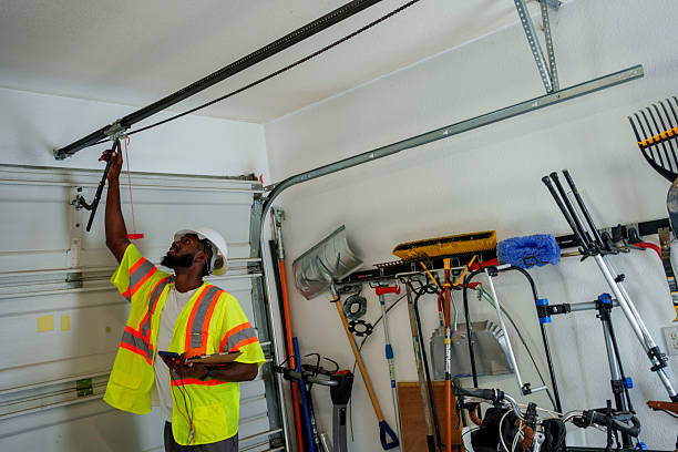 Professional Garage Door Panel Replacement technician working in Maypearl, TX